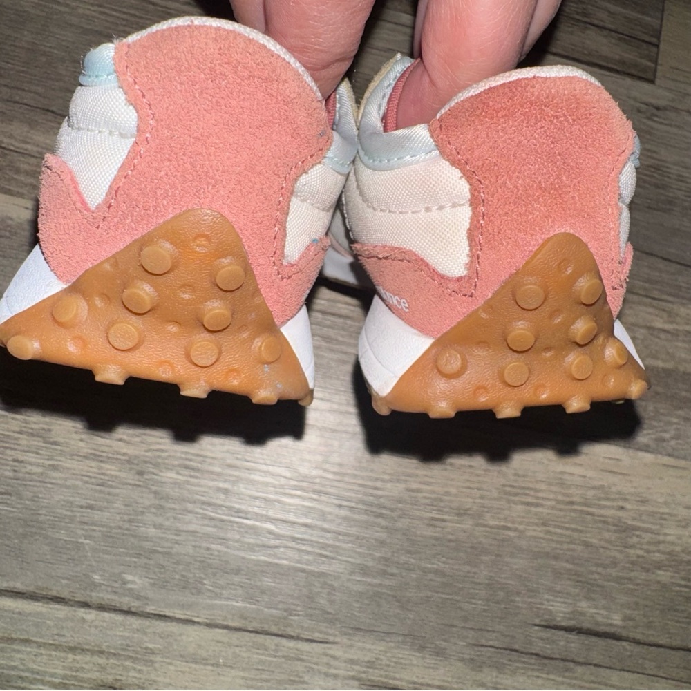 New Balance Pink and White Kids Sneakers - Picture 13 of 13